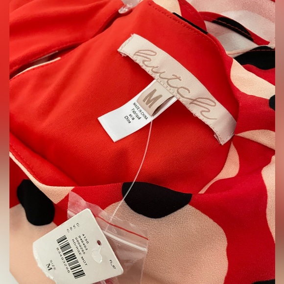 NWT Anthropologie Hutch Sleeveless Shirred Asymmetrical Ruffle-Hem Dress Polka - Picture 14 of 14